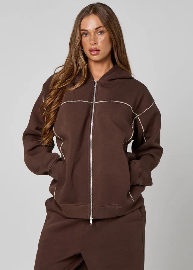 Urban Bliss Chocolate Snake Zip Hoodie