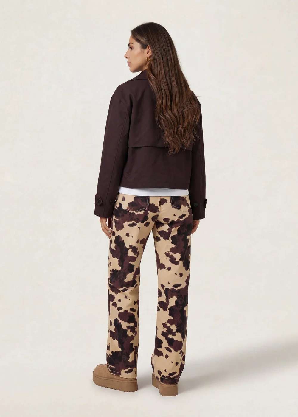 Urban Bliss Chocolate Cropped Trench - 16 Image 3