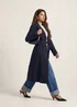 Urban Bliss Stripe Trench Coat Navy - 14 Image 3