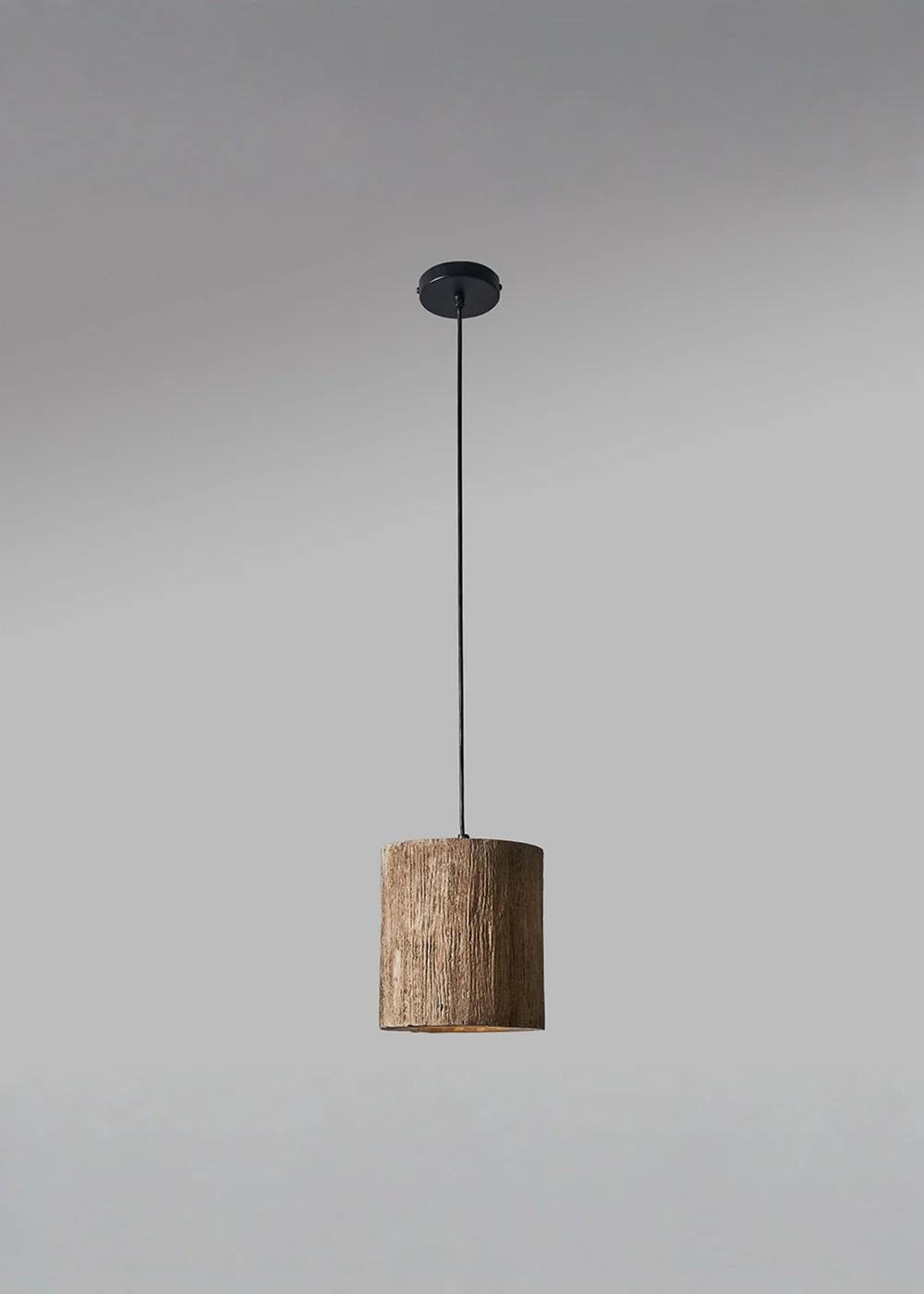 ValueLights Penn Natural Rustic Wood Cylinder Ceiling Light - One Size Image 1