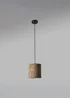 ValueLights Penn Natural Rustic Wood Cylinder Ceiling Light - One Size Image 1