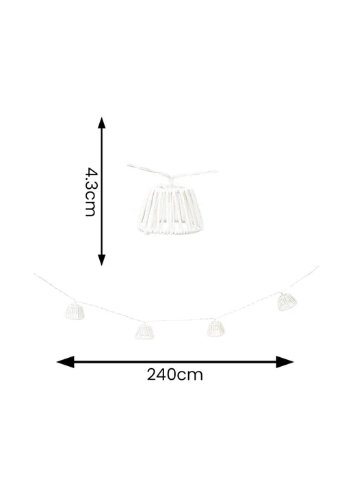 ValueLights White Rope String Lights X 10 - One Size Image 4