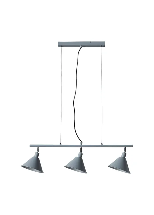 ValueLights Brisner Grey and Silver 3 Way Over Table Ceiling Pedant Light - One Size Image 4