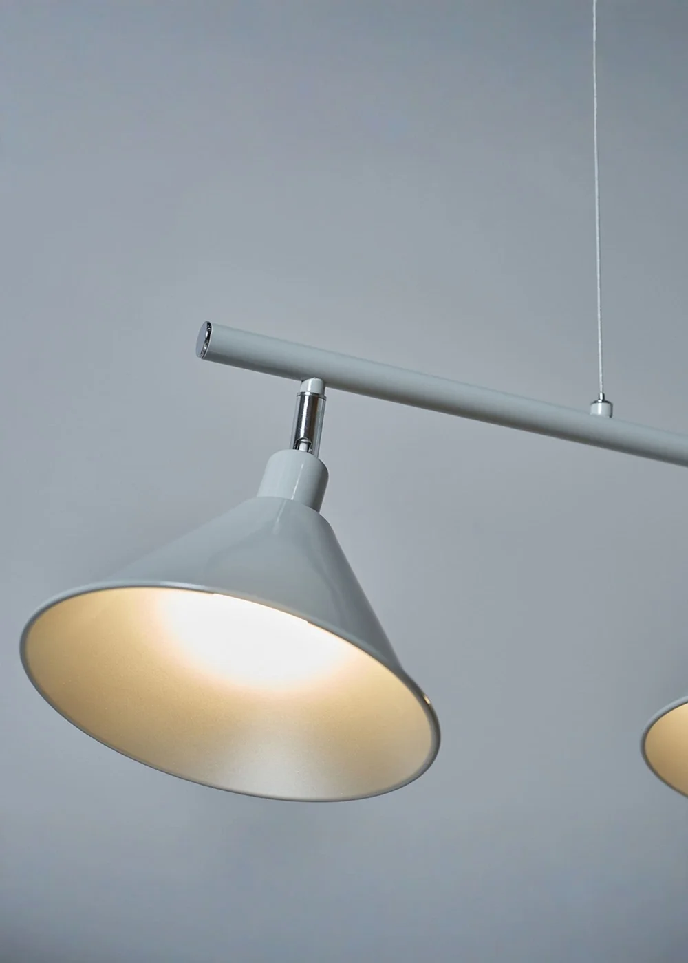 ValueLights Brisner Grey and Silver 3 Way Over Table Ceiling Pedant Light - One Size Image 2