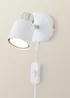ValueLights Benton White Chrome Single Spotlight With Plug - One Size Image 3
