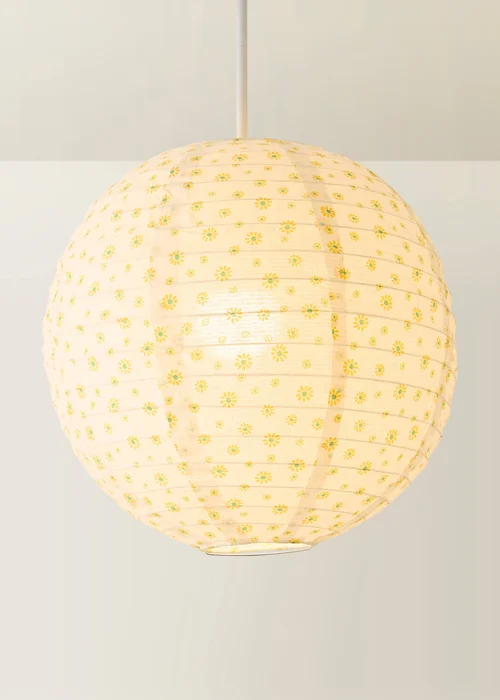 ValueLights Annie Ditsy Floral Fabric Ball Shade - One Size Image 3