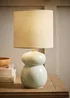 ValueLights Kendal Blue Glaze Ceramic Table Lamp - One Size Image 1