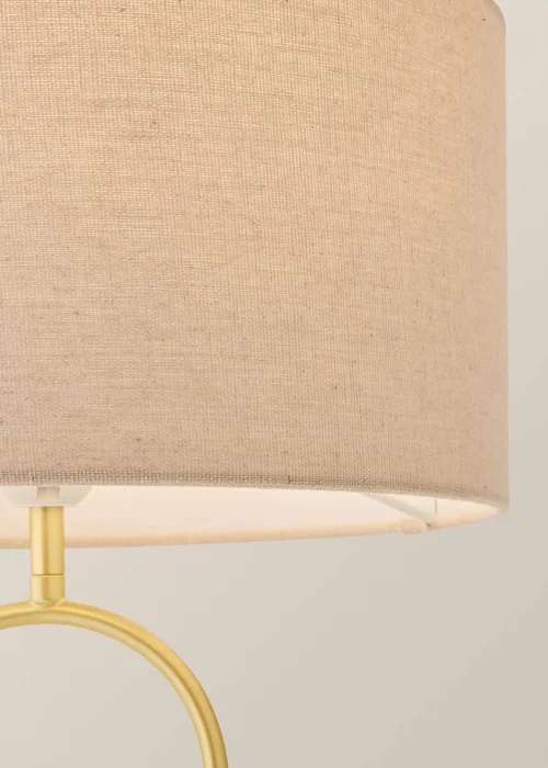 ValueLights Rachel Brushed Gold Metal Arch Marble Base Table Lamp - One Size Image 4