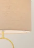 ValueLights Rachel Brushed Gold Metal Arch Marble Base Table Lamp - One Size Image 4