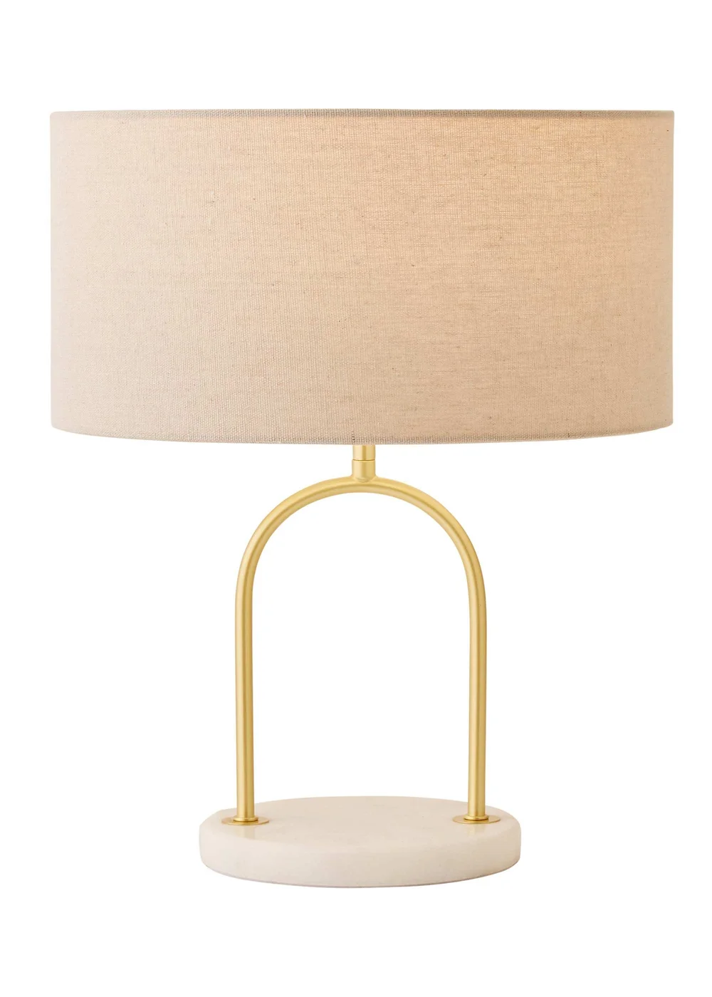 ValueLights Rachel Brushed Gold Metal Arch Marble Base Table Lamp - One Size Image 5