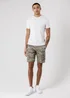 Tokyo Laundry Khaki Washed Cotton Twill Cargo Shorts With Camo Print - 2XL Image 4