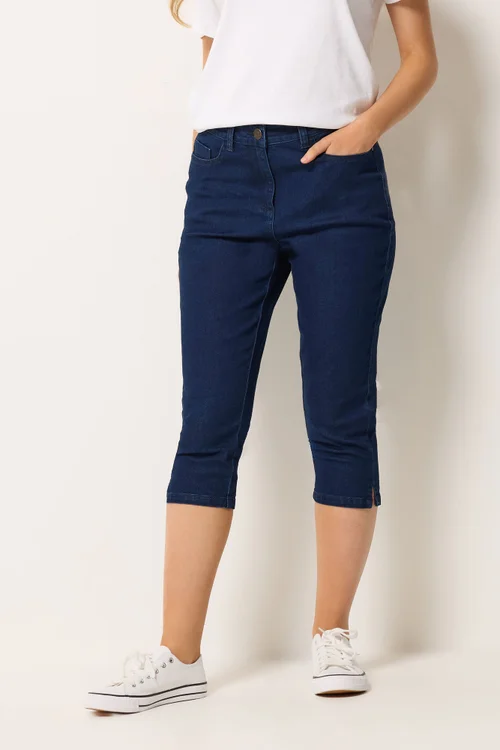 M&Co Indigo Blue Capri Jeans - 14 Image 1