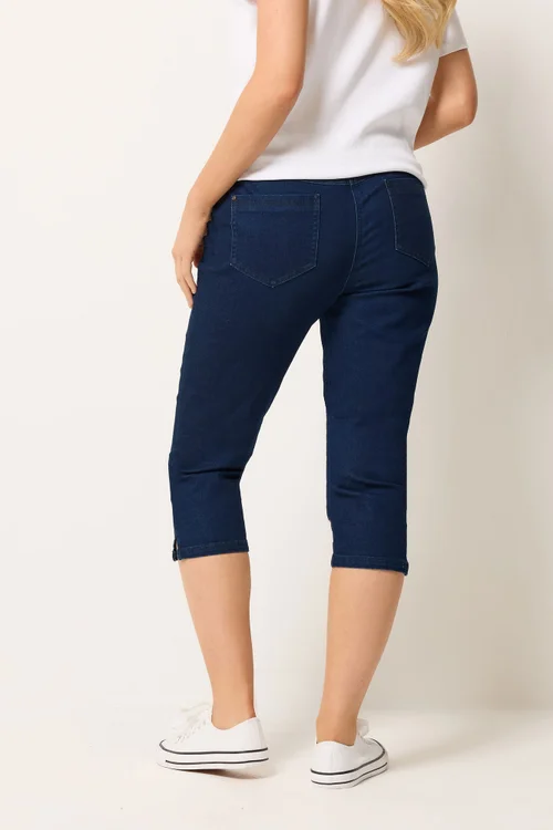 M&Co Indigo Blue Capri Jeans - 14 Image 3