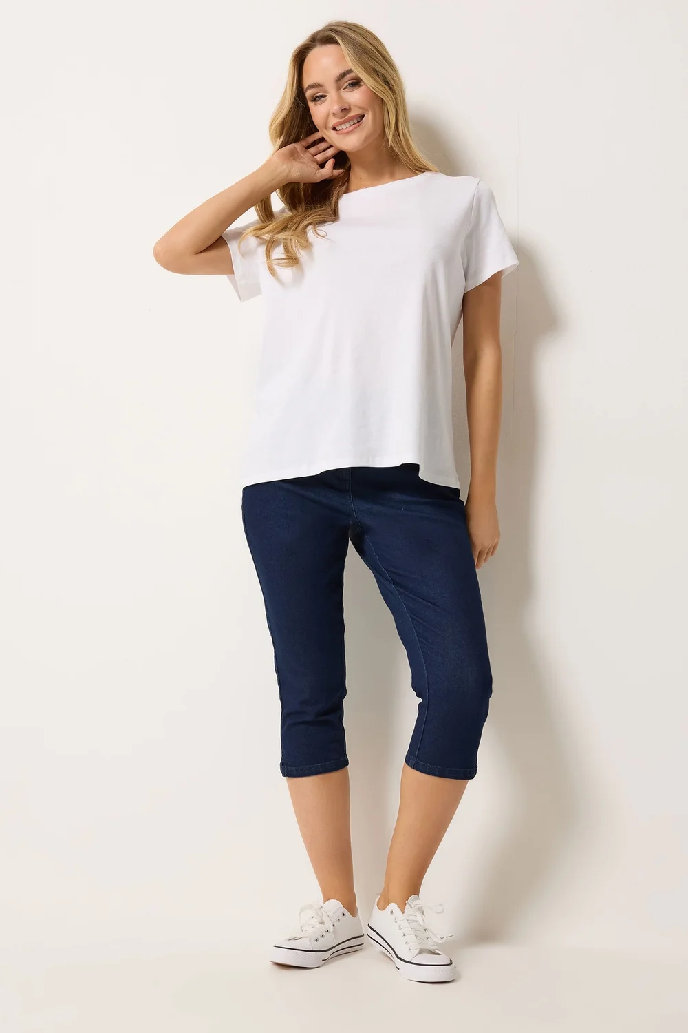M&Co Indigo Blue Capri Jeans - 14 Image 2
