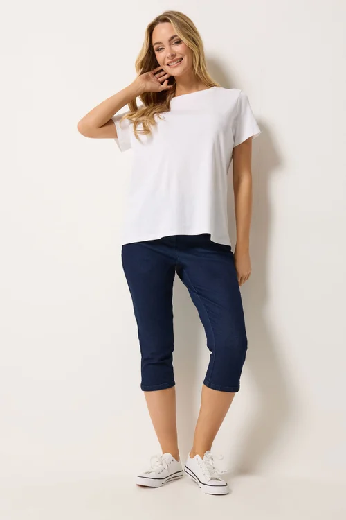 M&Co Indigo Blue Capri Jeans - 14 Image 2
