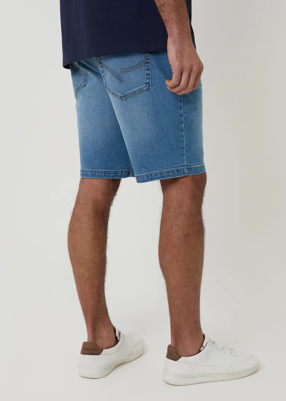 Threadbare Pale Blue Turn Up Denim Shorts - 34 Image 2