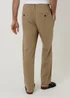 Threadbare Taupe Linen Blend Casual Trousers - 34/L32 Image 2