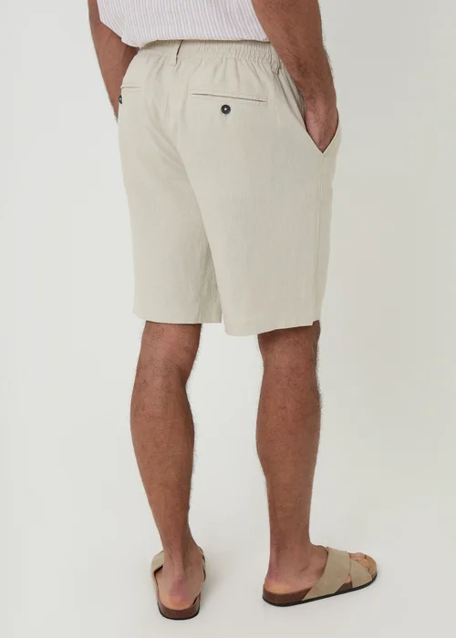 Threadbare Stone Linen Blend Chino Shorts - 34 Image 2
