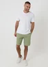 Threadbare Soft Green Elasticated Waist Stretch Chino Shorts - 34 Image 3