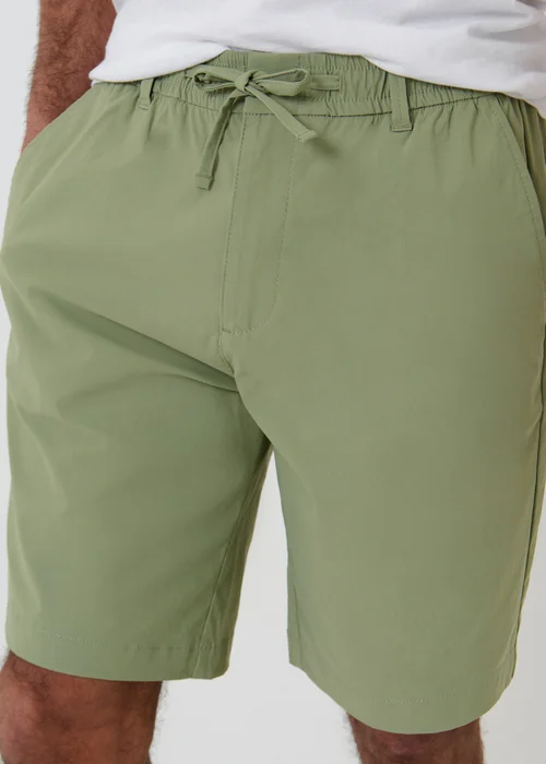 Threadbare Soft Green Elasticated Waist Stretch Chino Shorts - 34 Image 4