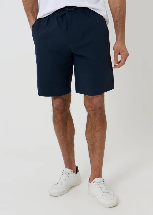 Threadbare Navy Elasticated Waist Stretch Chino Shorts - 34 Image 1