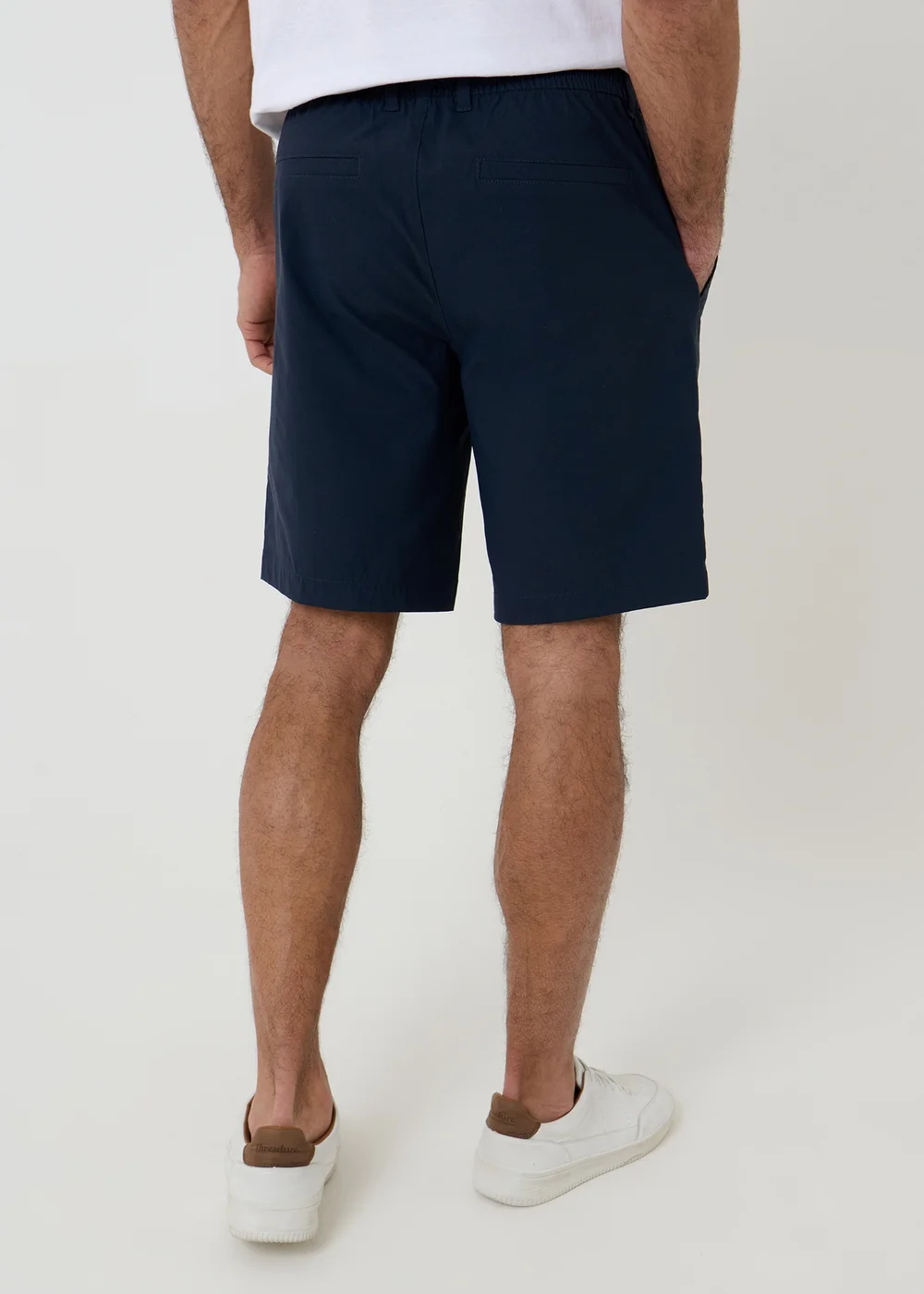 Threadbare Navy Elasticated Waist Stretch Chino Shorts - 34 Image 2