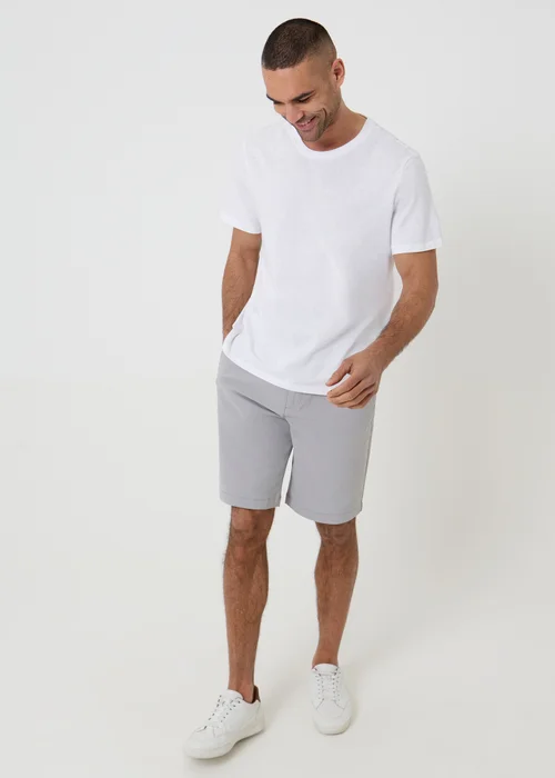 Threadbare White Elasticated Waist Stretch Chino Shorts - 32 Image 3