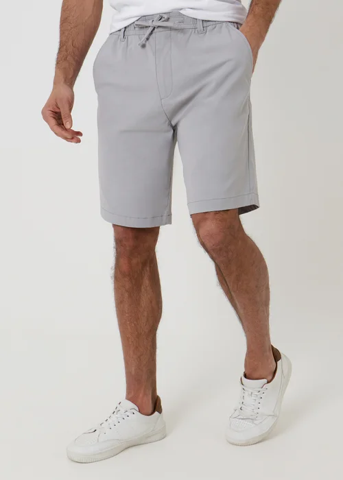 Threadbare White Elasticated Waist Stretch Chino Shorts - 32 Image 1