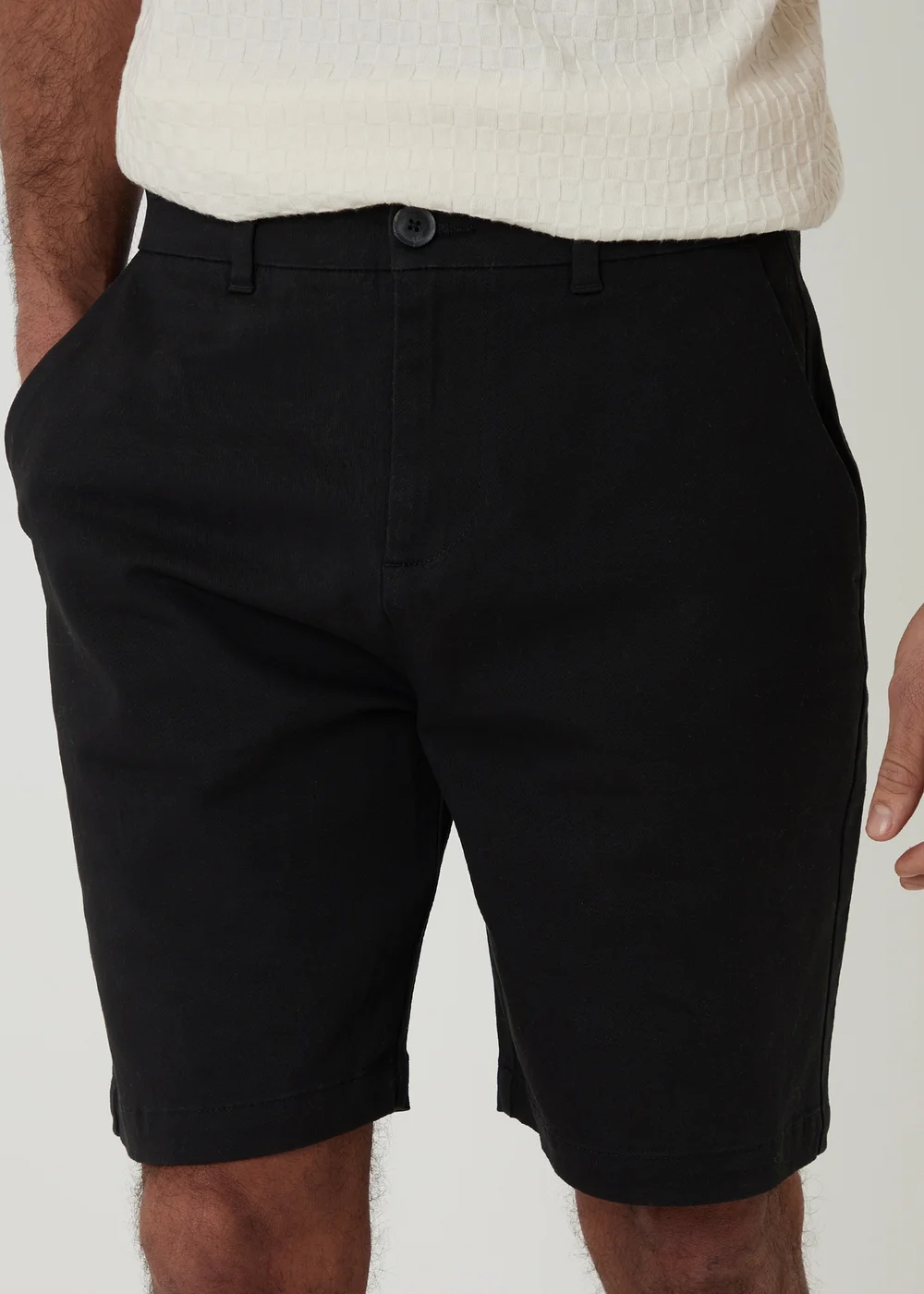 Threadbare Black Cotton 3 Pocket Stretch Chino Shorts - 34 Image 4