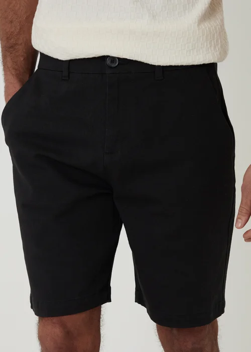 Threadbare Black Cotton 3 Pocket Stretch Chino Shorts - 34 Image 4