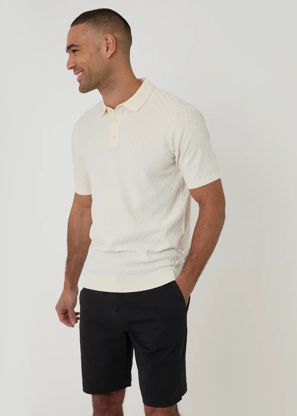 Threadbare Black Cotton 3 Pocket Stretch Chino Shorts - 34 Image 3