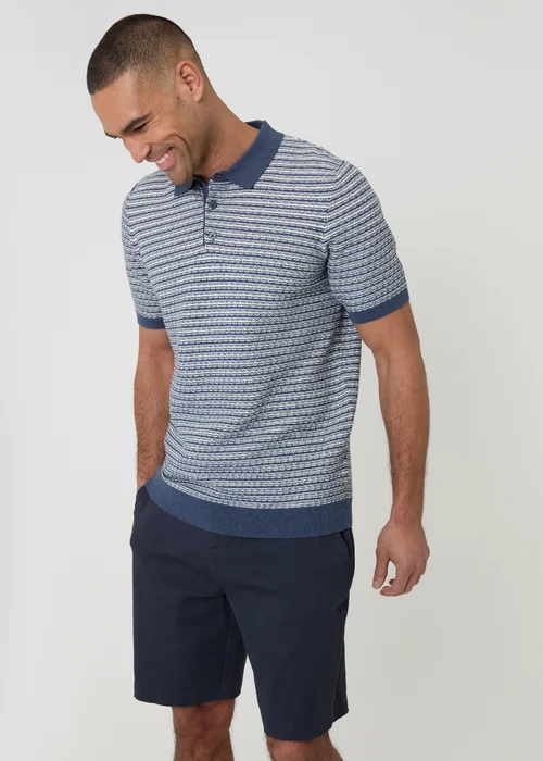 Threadbare Navy Cotton 3 Pocket Stretch Chino Shorts - 32 Image 3