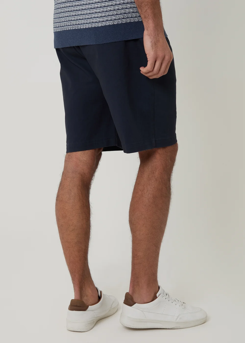 Threadbare Navy Cotton 3 Pocket Stretch Chino Shorts - 32 Image 2