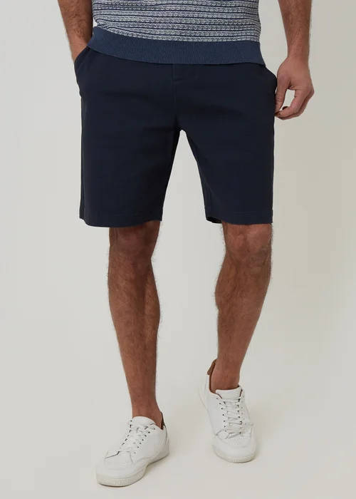 Threadbare Navy Cotton 3 Pocket Stretch Chino Shorts - 32 Image 1