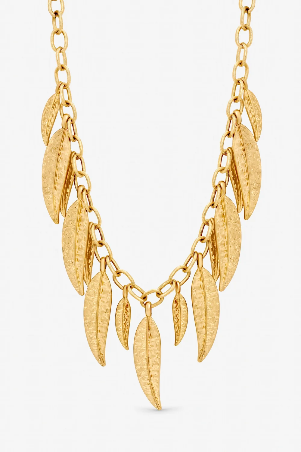 Mood Gold Plated Leaf Necklace - One Size Image 1