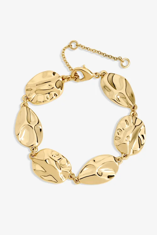 Mood Gold Polished Molten Bracelet - One Size Image 1