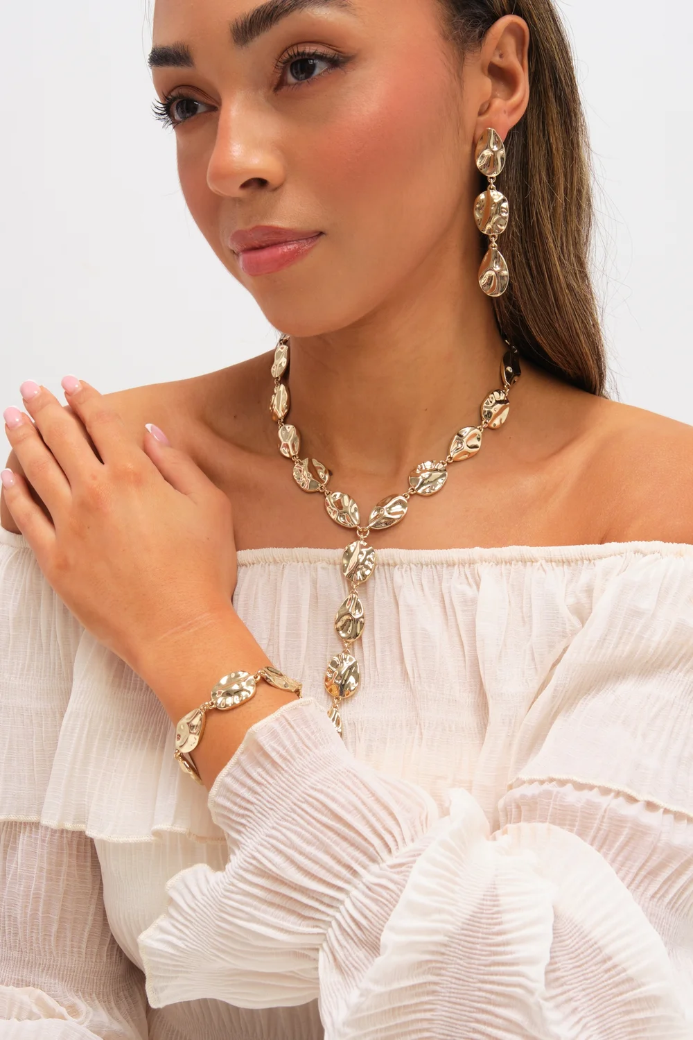 Mood Gold Polished Molten Bracelet - One Size Image 3