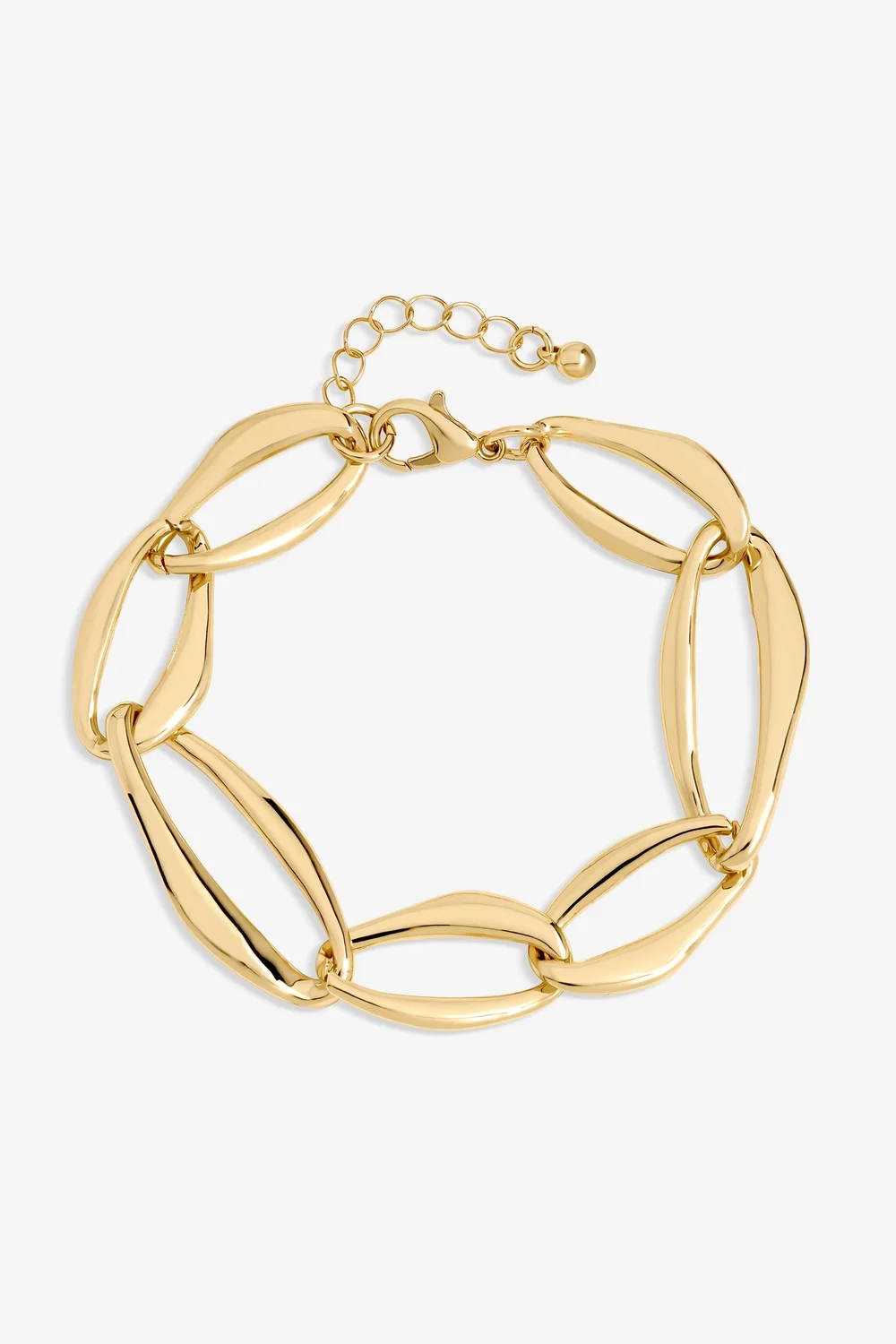 Mood Gold Plated Large Link Chain Bracelet - One Size Image 1