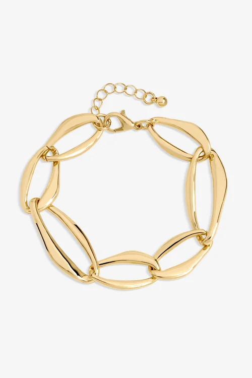 Mood Gold Plated Large Link Chain Bracelet - One Size Image 1