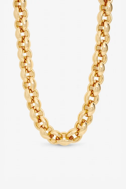 Mood Gold Plated Statement Chain Necklace - One Size Image 1
