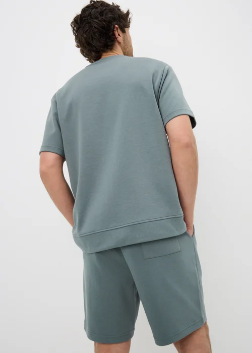 Storm Blue Elevated Co Ord Jogger Shorts - M Image 3