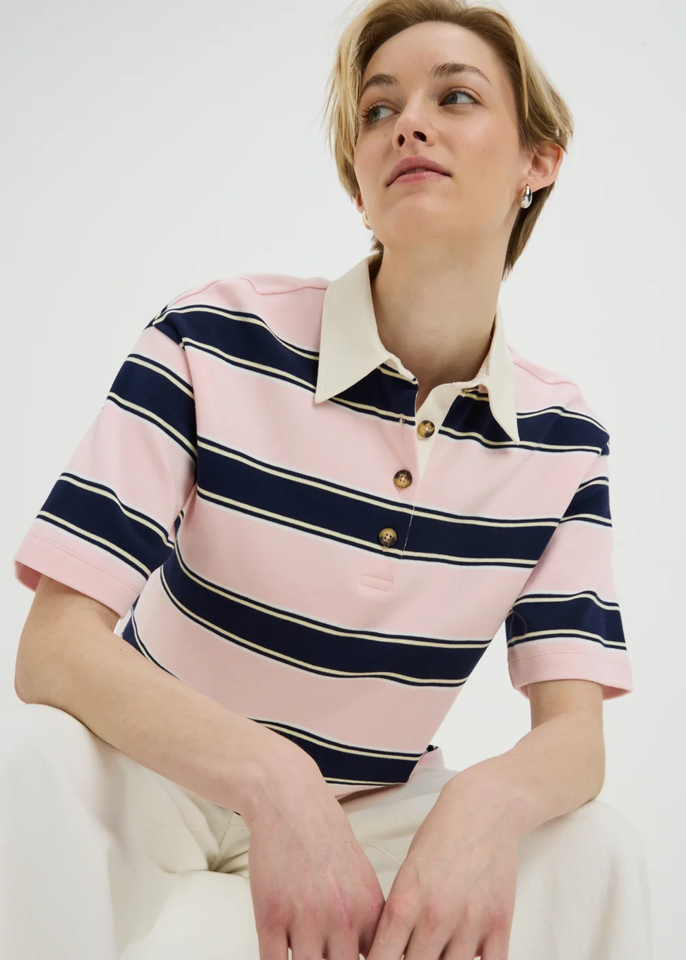 Pink Stripe Rugby Shirt - 12 Image 1