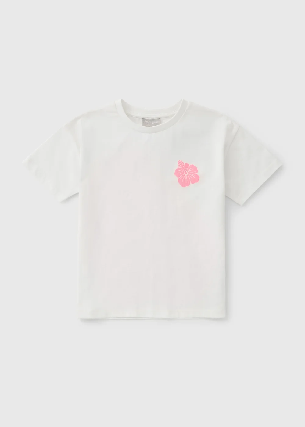 Girls White Waves Slogan T-Shirt (7-15yrs) - 10 Yrs Image 1