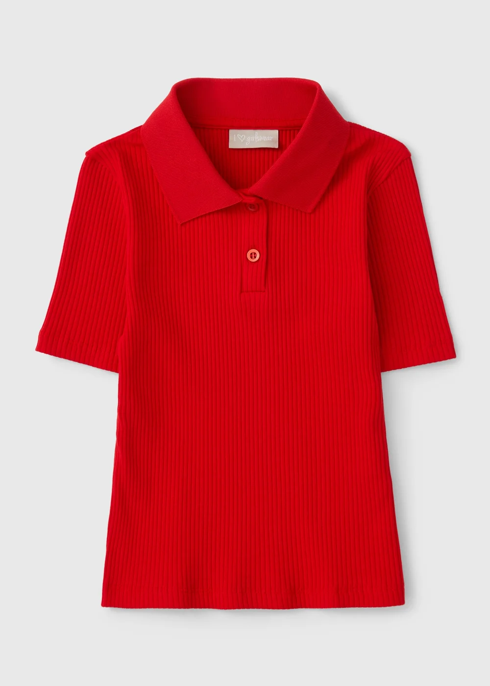 Girls Red Short Sleeve Polo Shirt (7-15yrs) - 9 Yrs Image 1