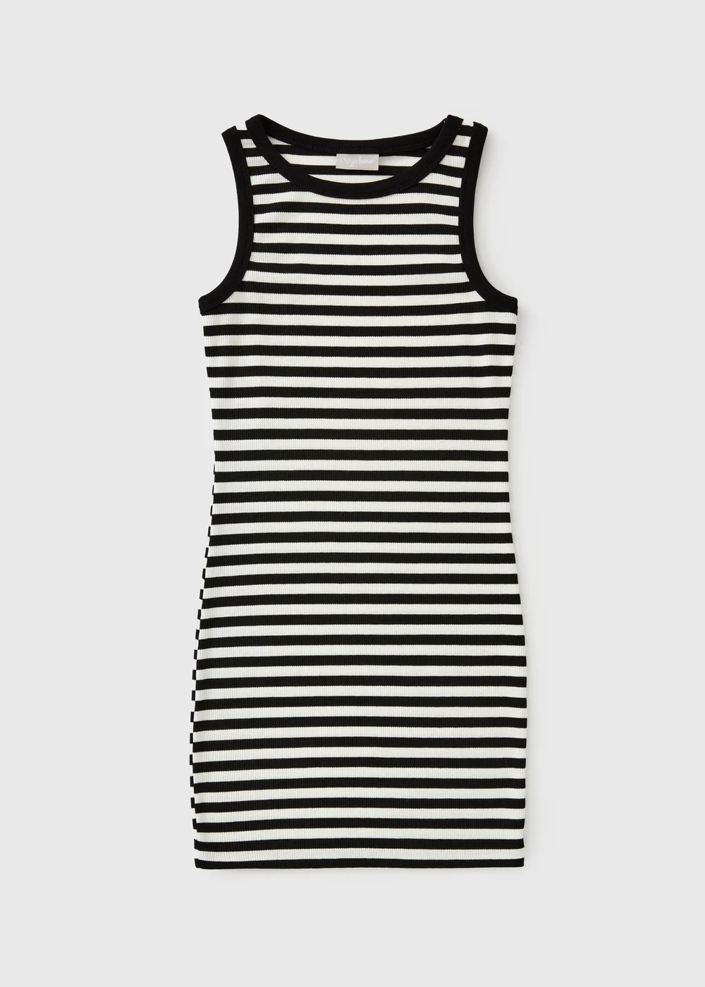 Girls Black Stripe Dress (7-15yrs) - 8 Yrs Image 1
