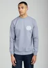 Tokyo Laundry Blue Printed Brushed Back Fleece Crew Neck Sweatshirt - M Image 1
