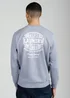 Tokyo Laundry Blue Printed Brushed Back Fleece Crew Neck Sweatshirt - M Image 2