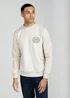 Tokyo Laundry Beige Printed Brushed Back Fleece Crew Neck Sweatshirt - XL Image 1