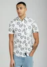 Tokyo Laundry White Cotton Poplin Button Up Shirt With Abstract Floral Print - M Image 1