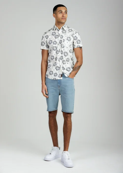 Tokyo Laundry White Cotton Poplin Button Up Shirt With Abstract Floral Print - M Image 4